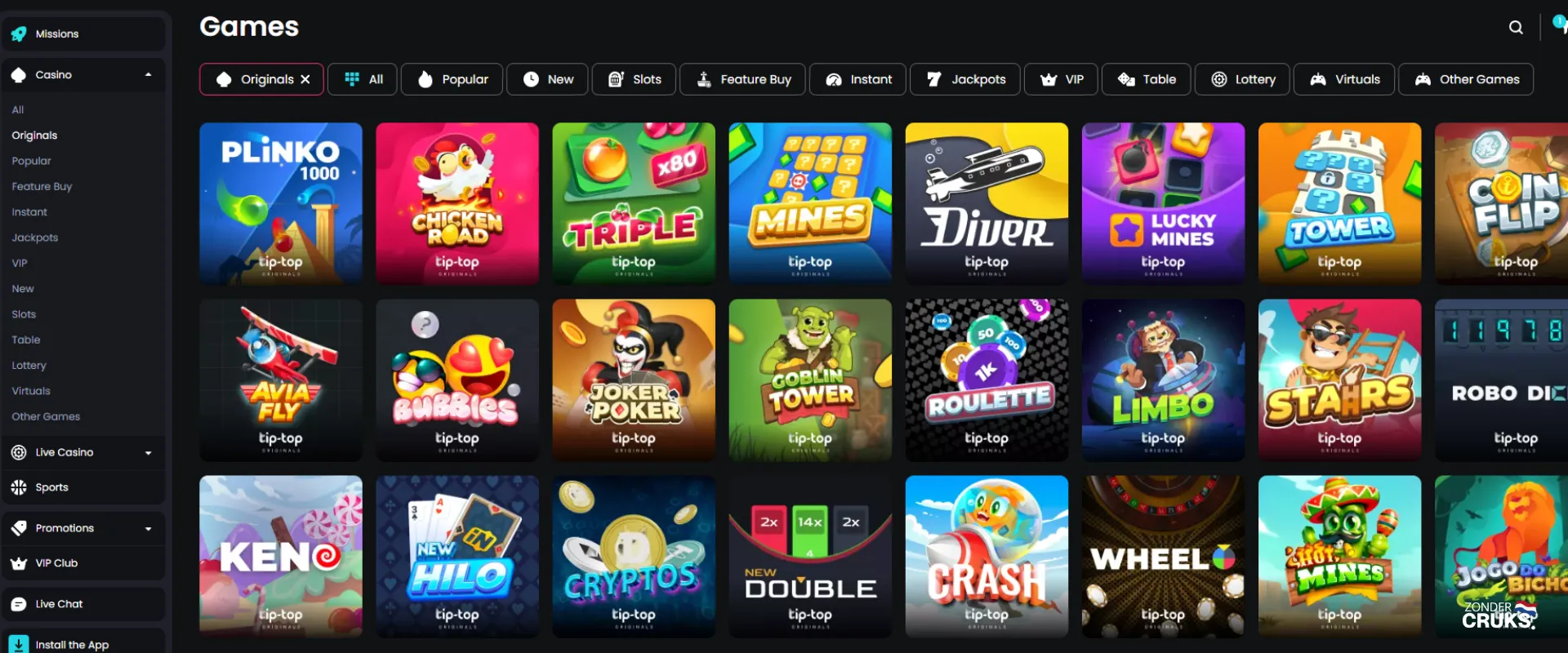 Tip top casino